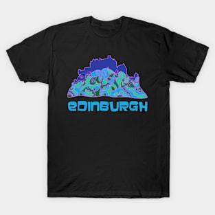 Edinburgh Castle in Blue T-Shirt